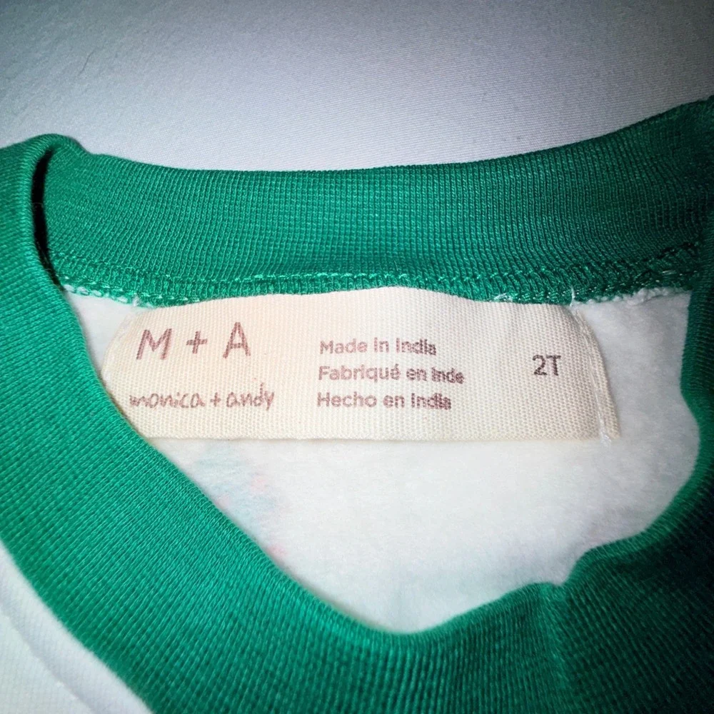 Monica + Andy Sweatsuit Kids 2T‎ White New Holiday Organic Cotton Sporty Set